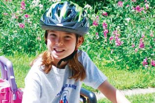 Leah Neumann on her bike.